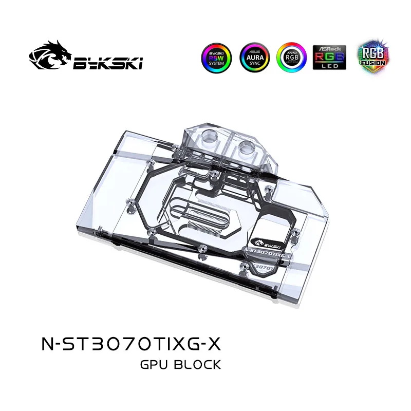 Bykski N-ST3070TIXG-X GPU Air Block untuk Zotac 3070TI-8G6X X-GAMING OC Kartu Grafis/dengan Backplane Radiator Mengoceh