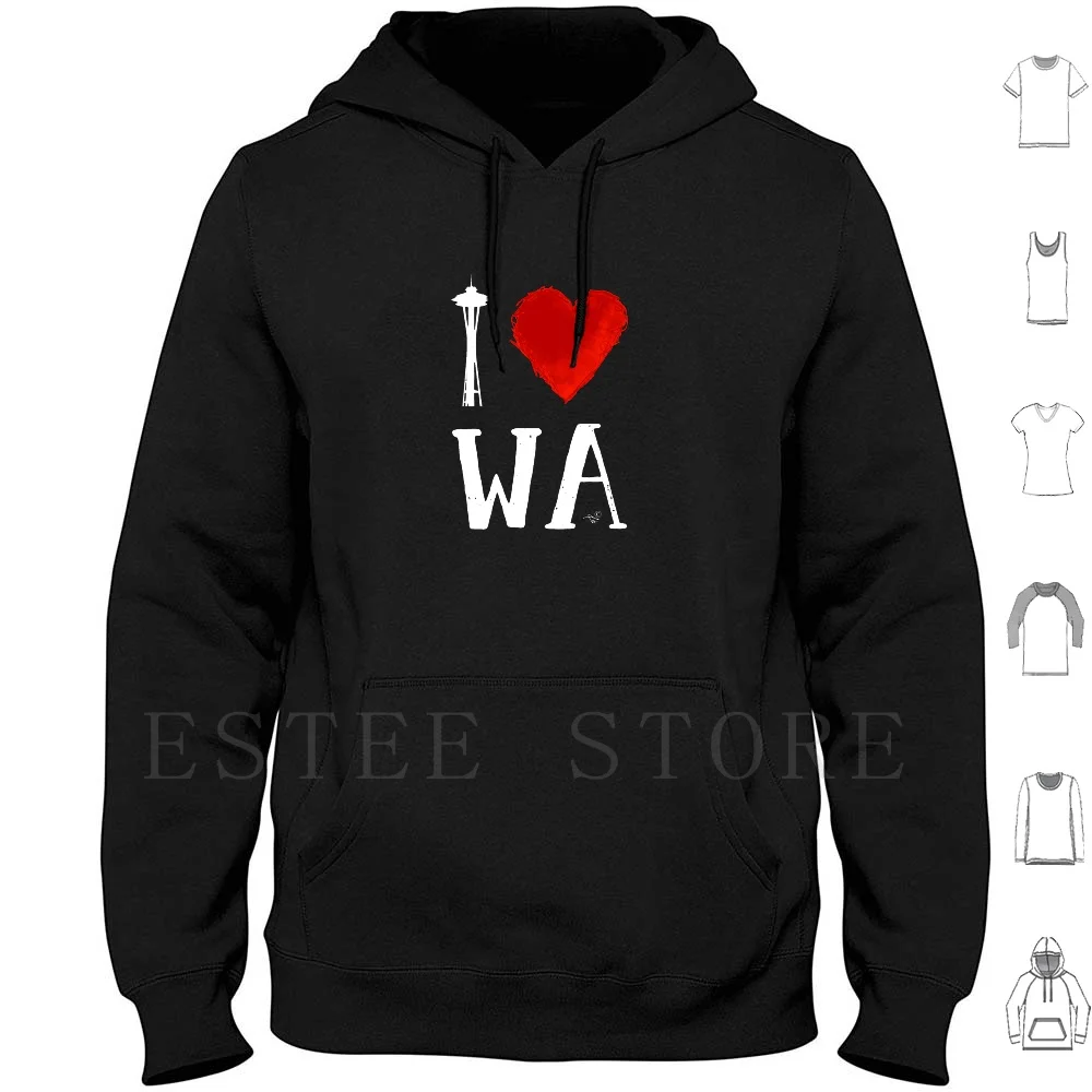 I Heart Seattle ( Remix ) Hoodies Washington Seattle Northwest Landmark Space Tourist Love Rebus City Needle