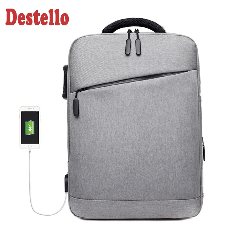 

Fashion men usb charging larger travel backpack 15.6 inch laptop backpack bag waterproof anti-theft male business backpacks