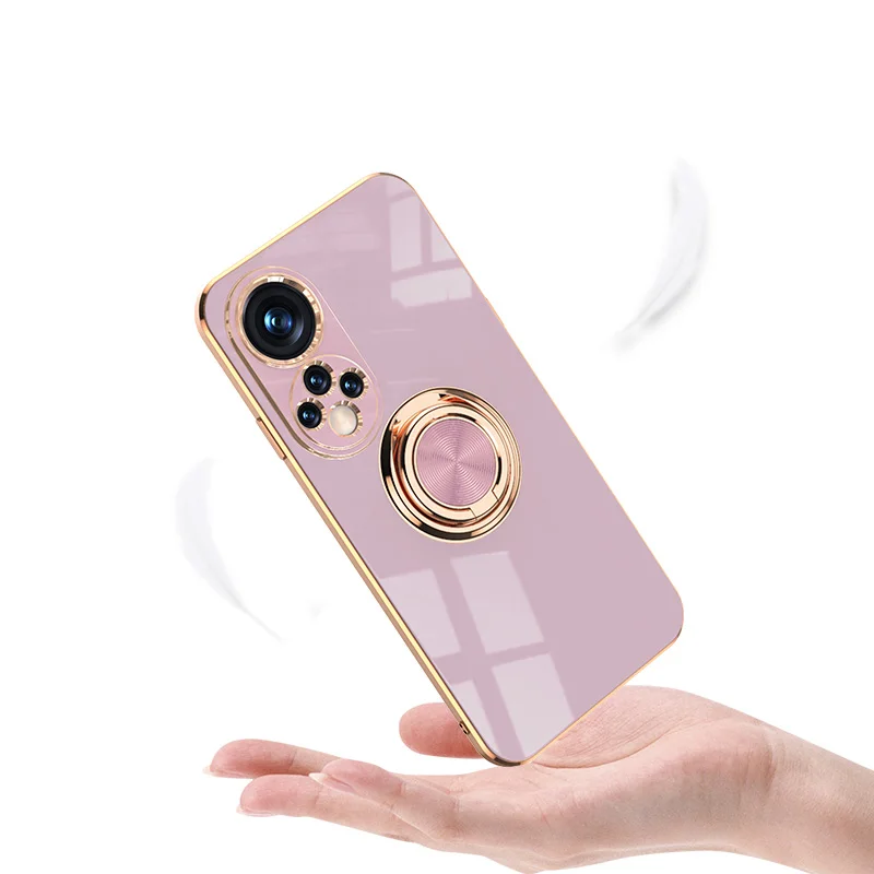 Ring Holder Case For Huawei Honor 70 Pro Honor60 80 P50 P40 P30 Mate60 Mate 30 40 50 60 Protective Luxury Plating Phone Cover image 2