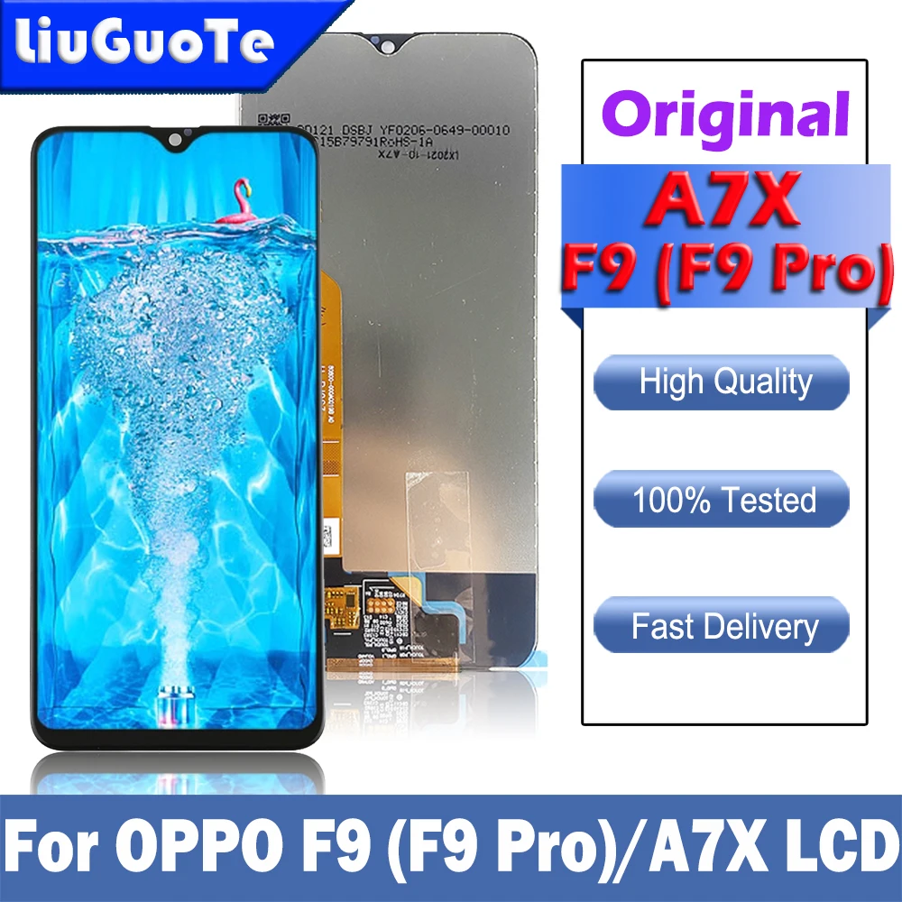 ตรวจสอบและแนะนำหน้าจอ LCD สำหรับ Oppo F9 (CPH1823) แบบต้นฉบับ 6.3 นิ้ว พร้อมเฟรม คุณภาพสูง ราคาคุ้มค่า