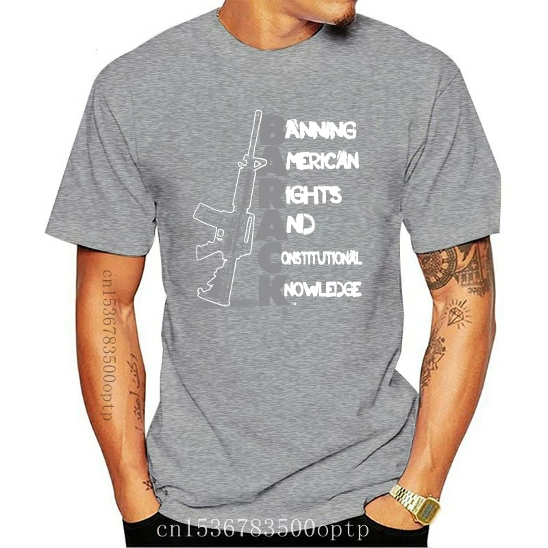 New 2021 Hot Sale 2021 Men\'S BARACK GUN BAN AR15 AK47 PRO GUN RIGHTS 2ND AMENDMENT NRA MOLON LABE T-SHIRT TEE Summer Fashion