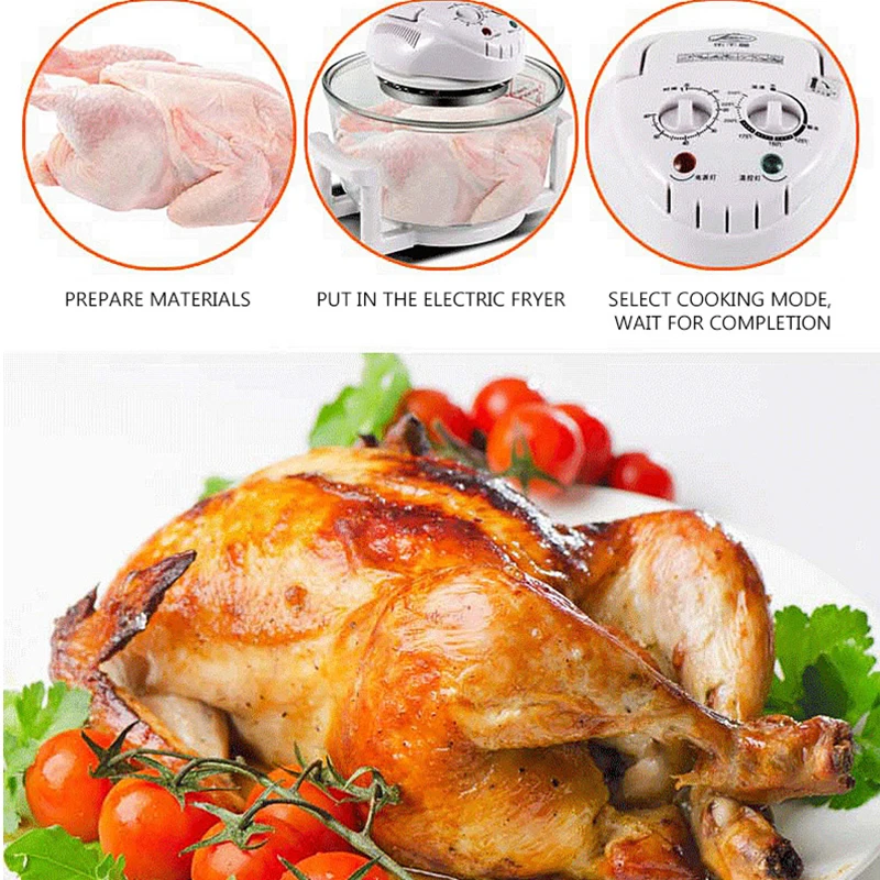مقلاة الهواء المنزلية الخالية من الزيت مقلاة كهربائية مع ماكينة بطاطس أتوماتيكية ذات سعة كبيرة آلة فرن المقلية الذكية