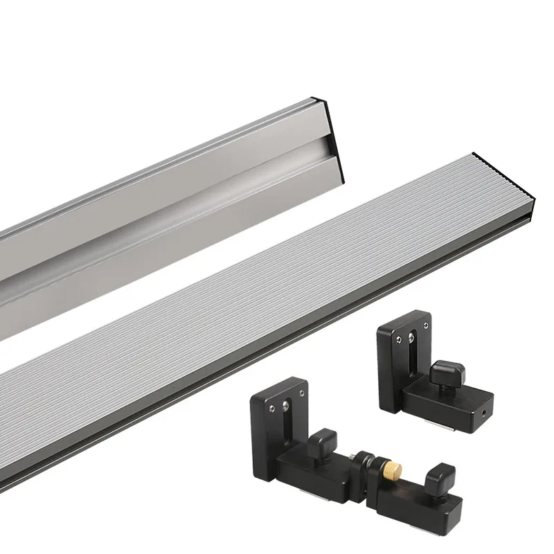 Aluminum Multi T-Track Fence Woodworking Profile Fence and T Track Slot Sliding Brackets Miter Gauge Fence Connector