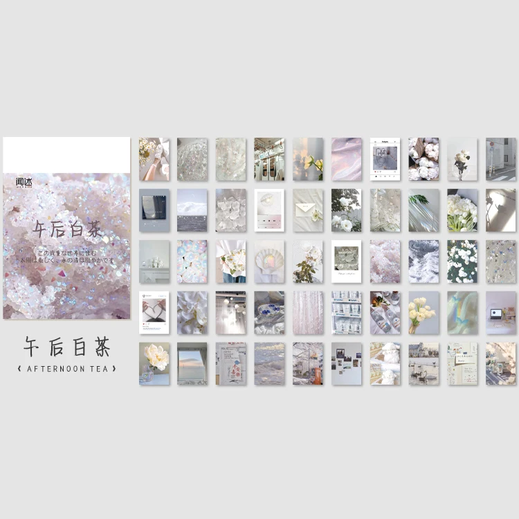 Yoofun 50 vellen natuurlijke landschappen en kunstschilderijen briefpapier stickers boek esthetisch landschap schattig scrapbooking planner journaling
