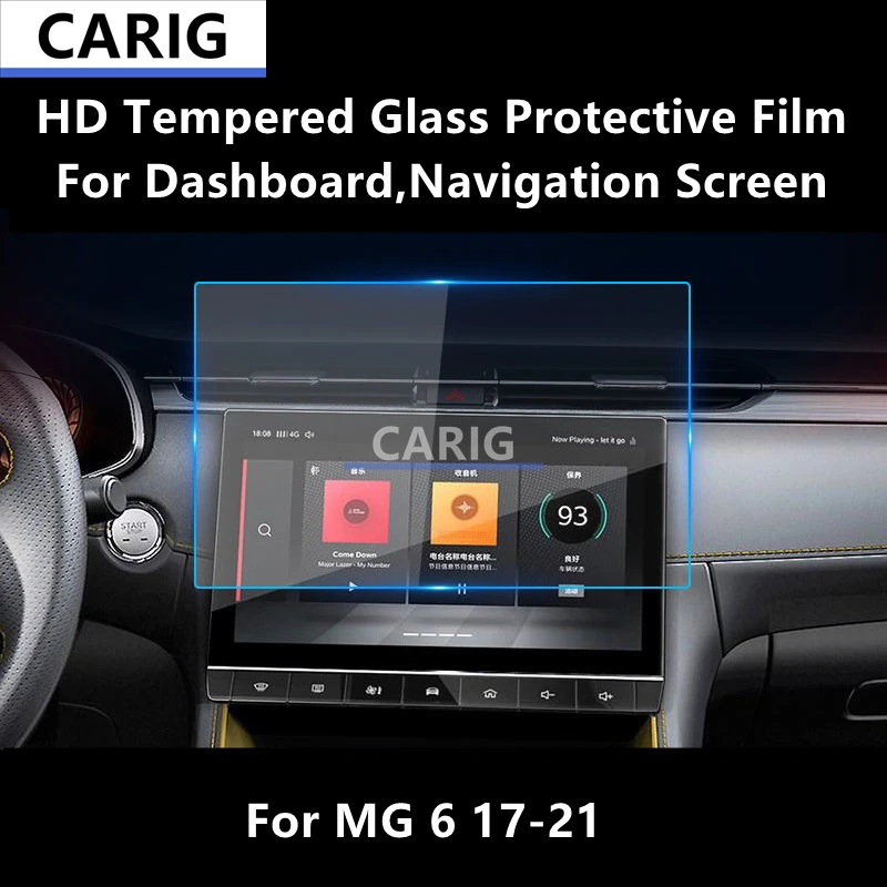 

For MG 6 17-21 Dashboard,Navigation Screen HD Tempered Glass Protective Film Anti-scratch Repair Film Accessories Refit