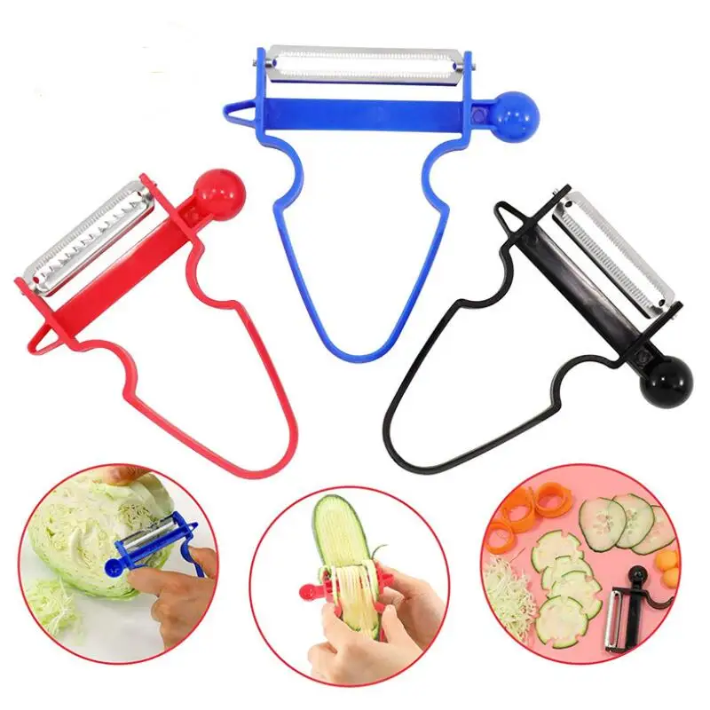 Kitchen Trio Peeler (Set of 3) Vegetable Peeler Shredder Stainless Steel Blades Potato Fruit Zesters Peeler LX8384