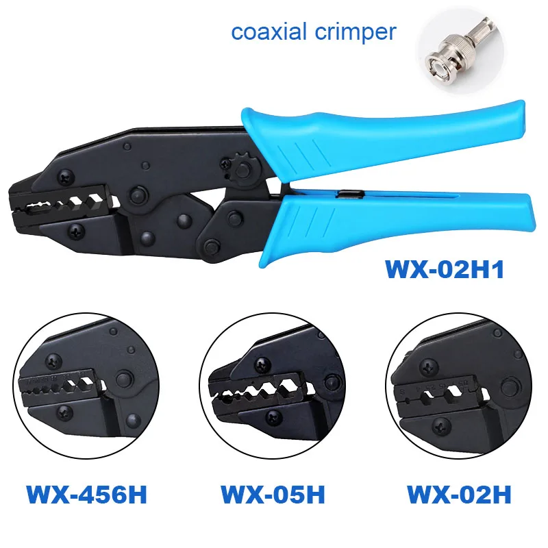 coaxial crimper for crimping RG58,RG59,BNC coax cable connectors RG8,RG213, RG55RG58 RG59 RG62 coaxial connector crimping pliers