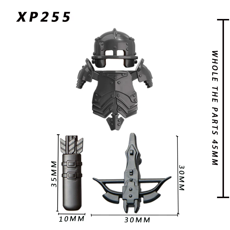 Single Sell Koruit KT1033 Lord Uruk-hai Archer Heavy Infantry Crossbow Action Figure Accessories Building Blocks Toys KT1033