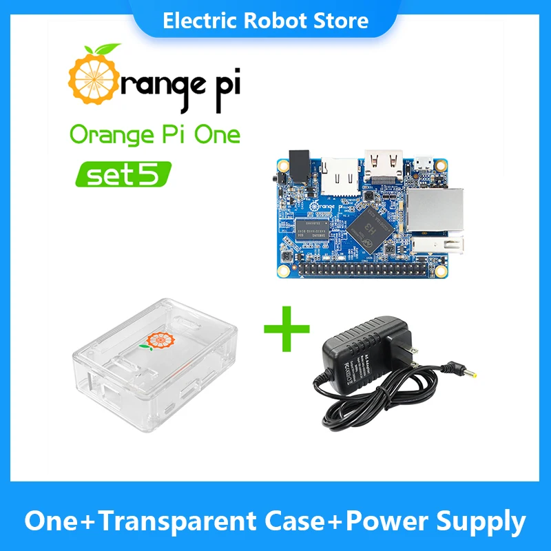 

Orange Pi One+Transparent ABS Case+Power Supply, Support Android, Ubuntu, Debian Single Board