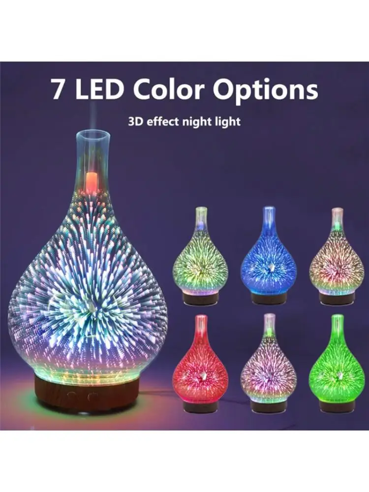 Essential Oil Diffuser Humidifier 100ML Aromatherpy 7 Color LED Lights Changing Dropship