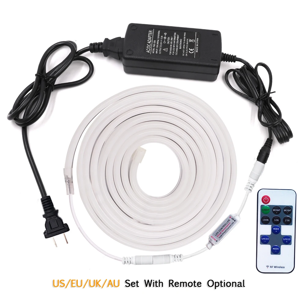 Taśma LED 12V Neon sznur oświetleniowy możliwość przyciemniania 2835 120 leds/m 6mm Neon Flex wodoodporne elastyczne neony 1m 2m 3m 4m 5m 7 Colrs
