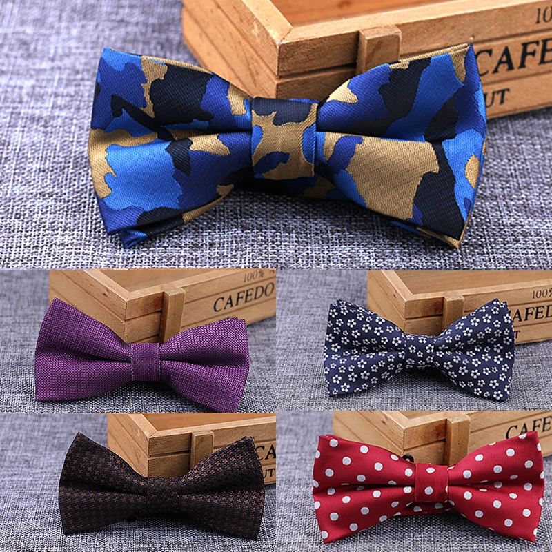 

GUSLESON Fashion Men Bow Tie Print Dot Bowtie Necktie Business Wedding Casual Neckties Gift Vestidos Gravata Borboleta