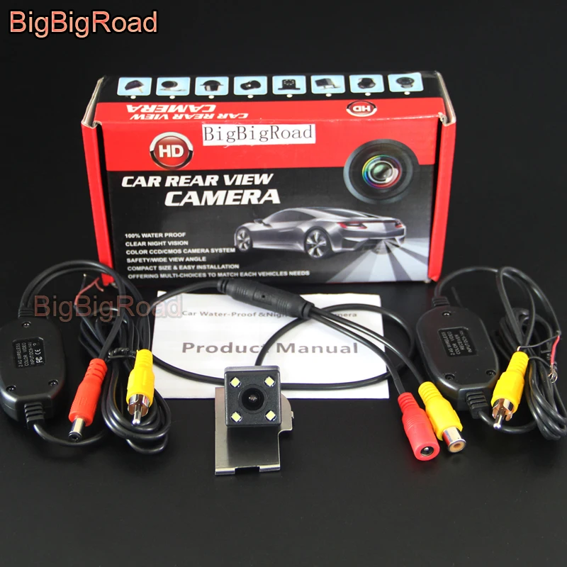 BigBigRoad Car Intelligent Dynamic Track Rear View Parking Camera For Honda URV Civic Avancier CRV CR-V 2016 2017 Night Vision