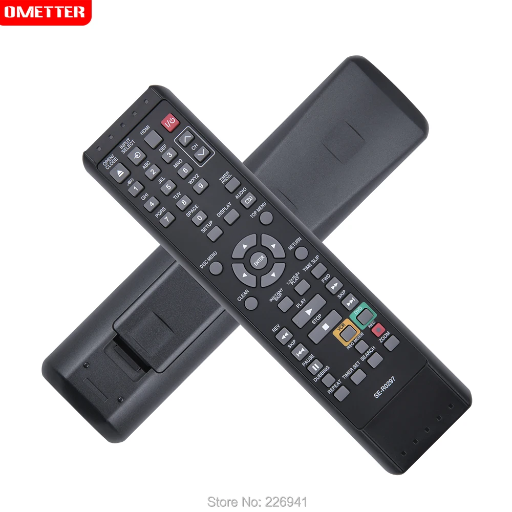 SE-R0297เปลี่ยนรีโมทคอนโทรลที่ใช้งานได้สำหรับ Toshiba DVD Recorder/CVR Combo D-VR7 DVR7 D-VR7KC DVR7KC D-VR7KC2 DVR7KC2