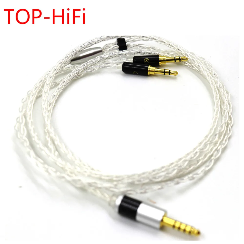 

TOP-HiFi 8Cores 7N OCC Silver Plated Balanced Headphone Upgrade Cord Cable For Hifiman SUNDARA he400i he400s HE560 2x3.5mm