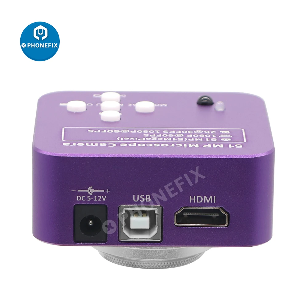 51MP 2K 1080P 60FPS HDMI USB อุตสาหกรรมวิดีโอดิจิตอลอิเล็กทรอนิกส์ Soldering กล้องจุลทรรศน์แว่นขยายกล้องสำหรับโทรศัพท์มือถือ PCB ซ่อม
