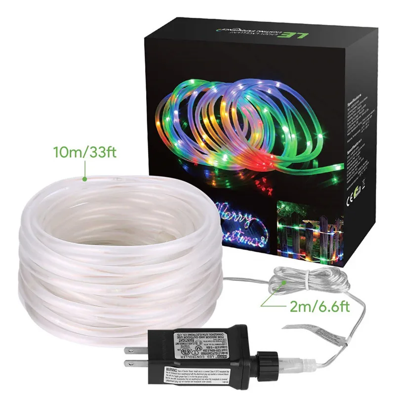 Imagem -05 - Decorações de Natal de Guirlanda de Rua para Casa 2025 Festoon Led Tube Rope String Light Plug-operated 10 20 30 40m Ano Novo 2025 para Natalvalentimcasamentofestacasajardim Decor