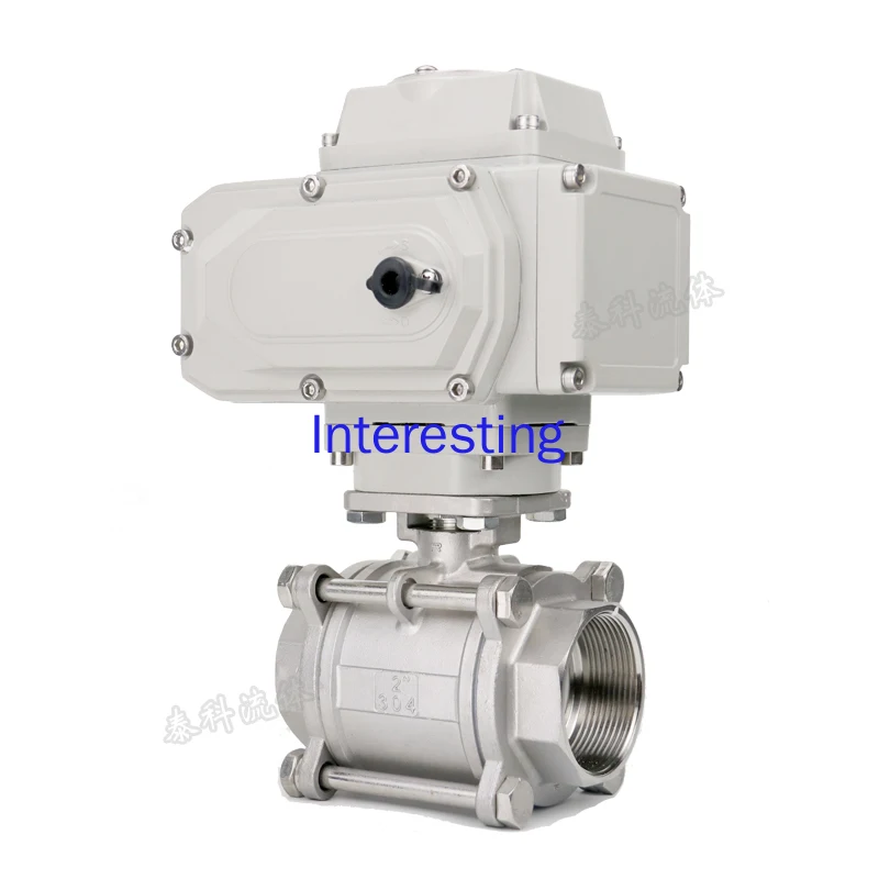 Electric Ball Valve Q911F-16P Electric Stainless Steel Three-piece Threaded Ball Valve DN25 32 40 50 65