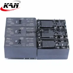 8ピンリレー,5v/12v/24vdc,HF115F-005-1ZS3 HF115F-012-1ZS3 HF115F-024-1ZS3 250v 16a,10個