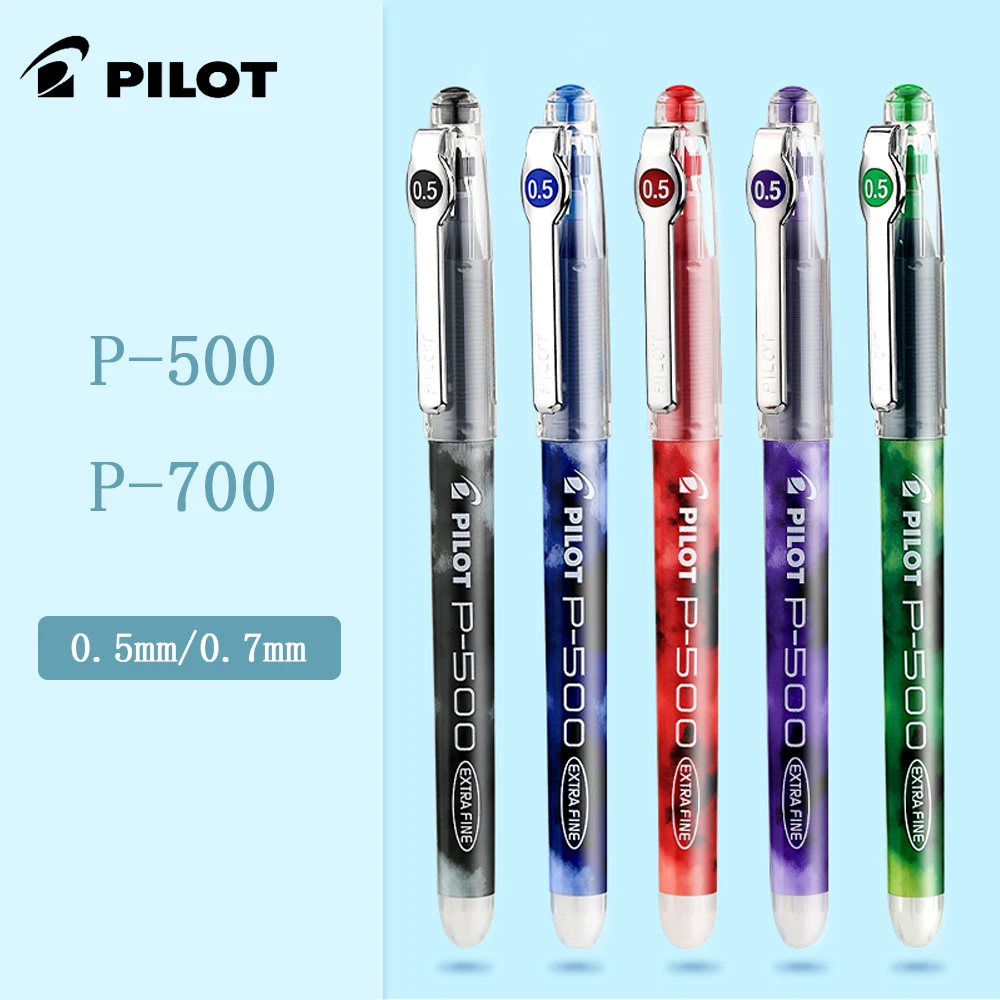 

6pcs Pilot P-500 Neutral Syringe Pen P500/P700 Student's Acroball Signature Pen 0.5/0.7mm Large Capacity Writing Stationery