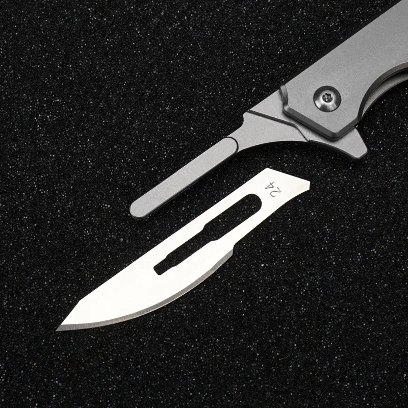 Titanium Folding Knife Portable Pocket Knives EDC Emergency Key Medical Fast Open CS GO Surgical Self-defense Survival Tools