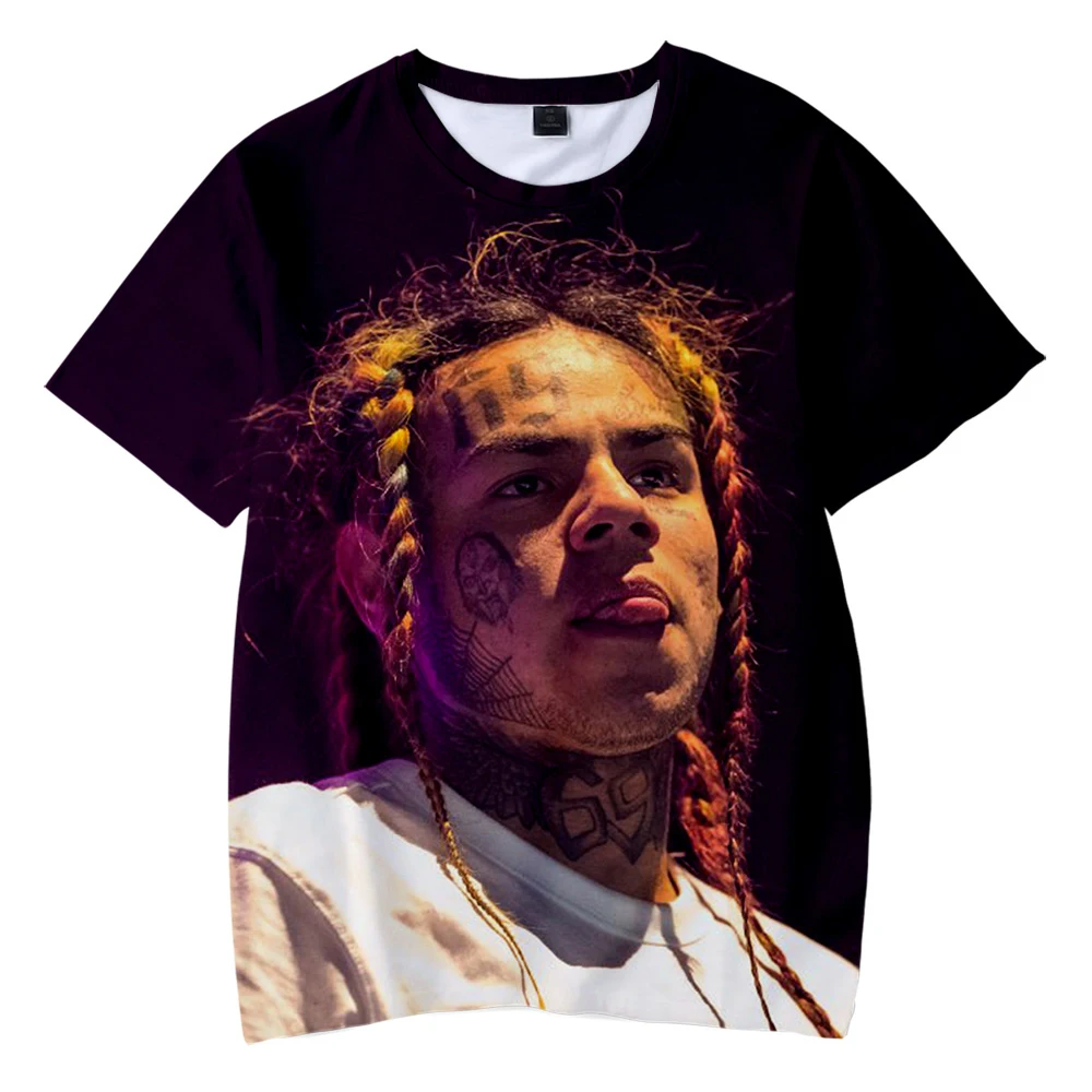 6IX9INE GOOBA Adult Kids T-shirt 2020 Summer New Fashion Hip Hop Streetwear Casual Tees Kids Adult Short Sleeve Piece 3D Cotton