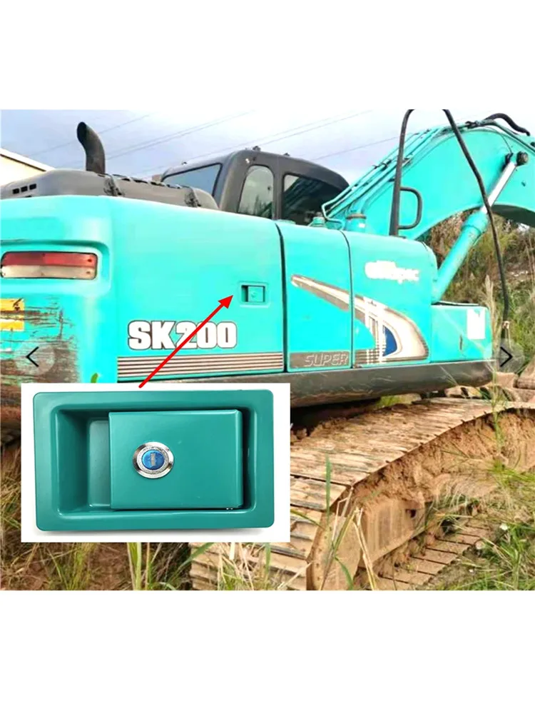 For Kobelco SK75/200/210/230/250/260/350-8 super 8 hydraulic pump side cover water tank side door lock