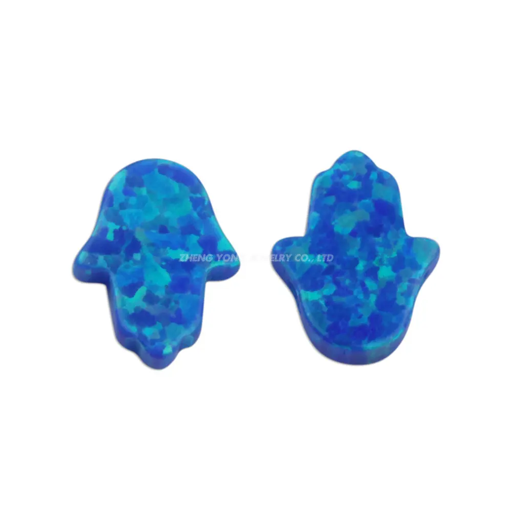 Cuentas de ópalo de 8x10mm para fabricación de joyas, abalorios de mano Hamsa, multicolor, 20 unidades, 50 unidades por lote