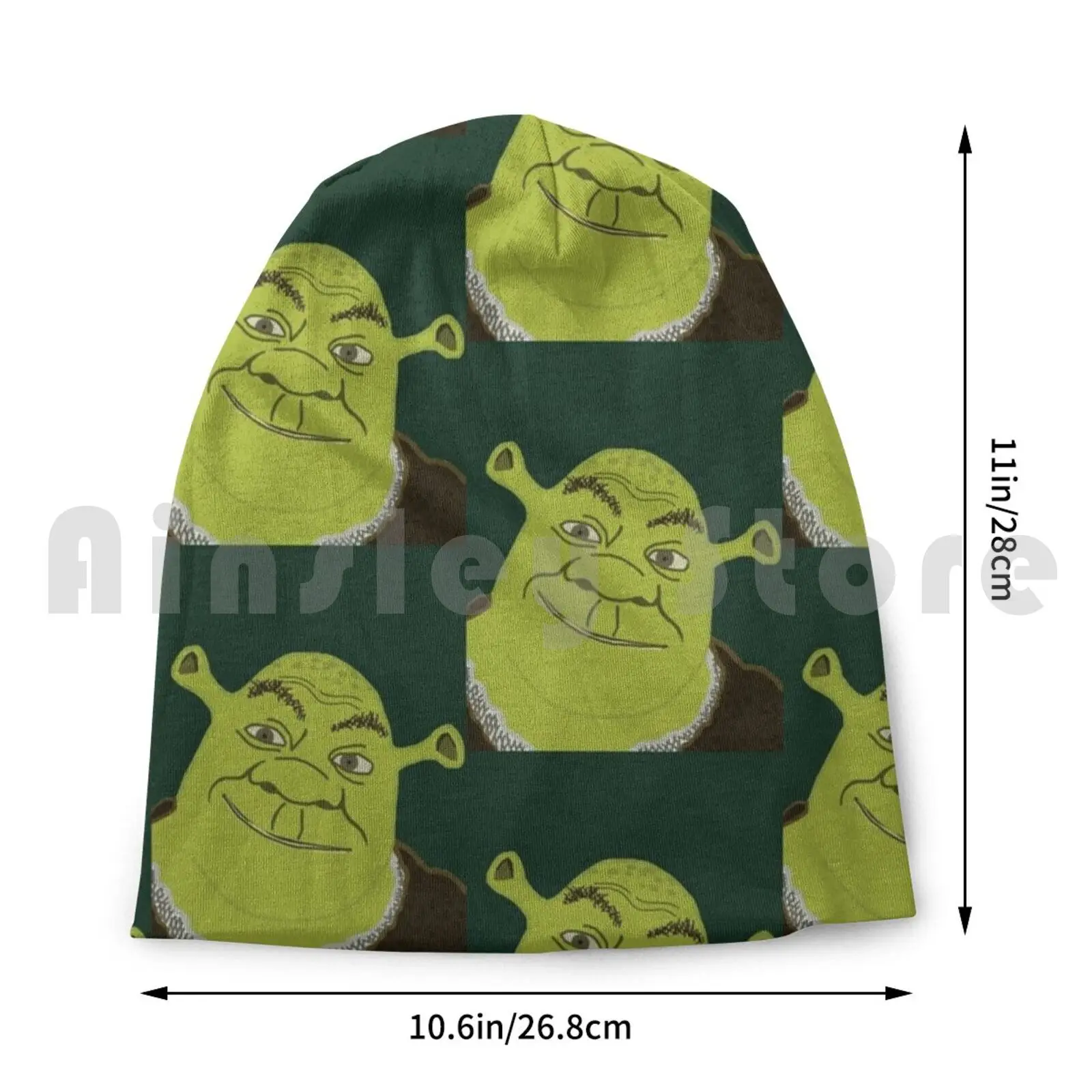 Shrek Beanies Pullover Cap Comfortable Shrek Donkey Ogre Movie Swamp Green