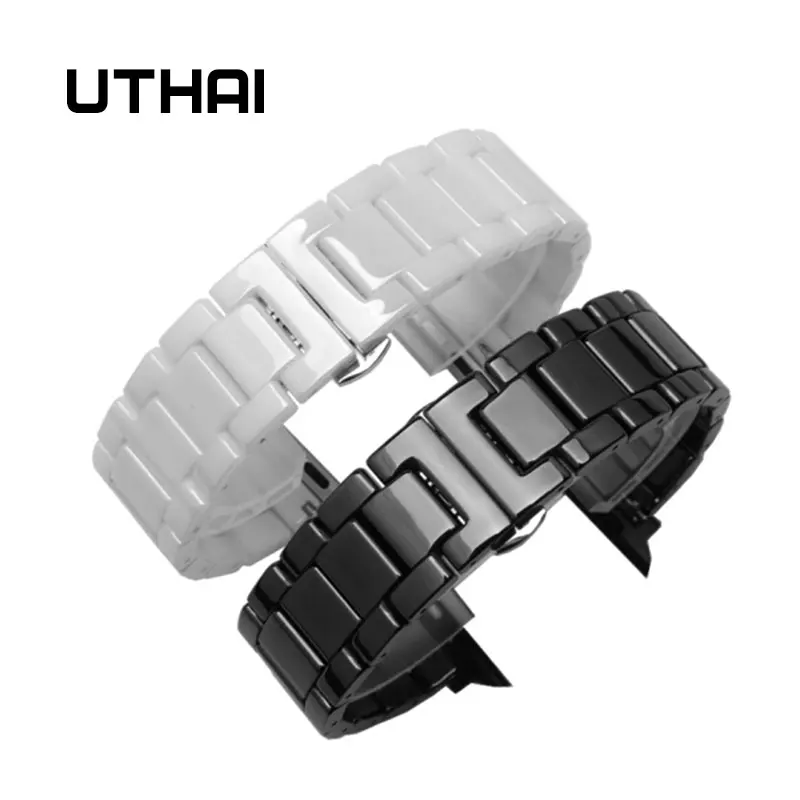 UTHAI A07 Ceramic Strap Band for apple Watch 38mm44mmiWatch bracelet belt watchband apple watch series 4 3 5 SE 6 7