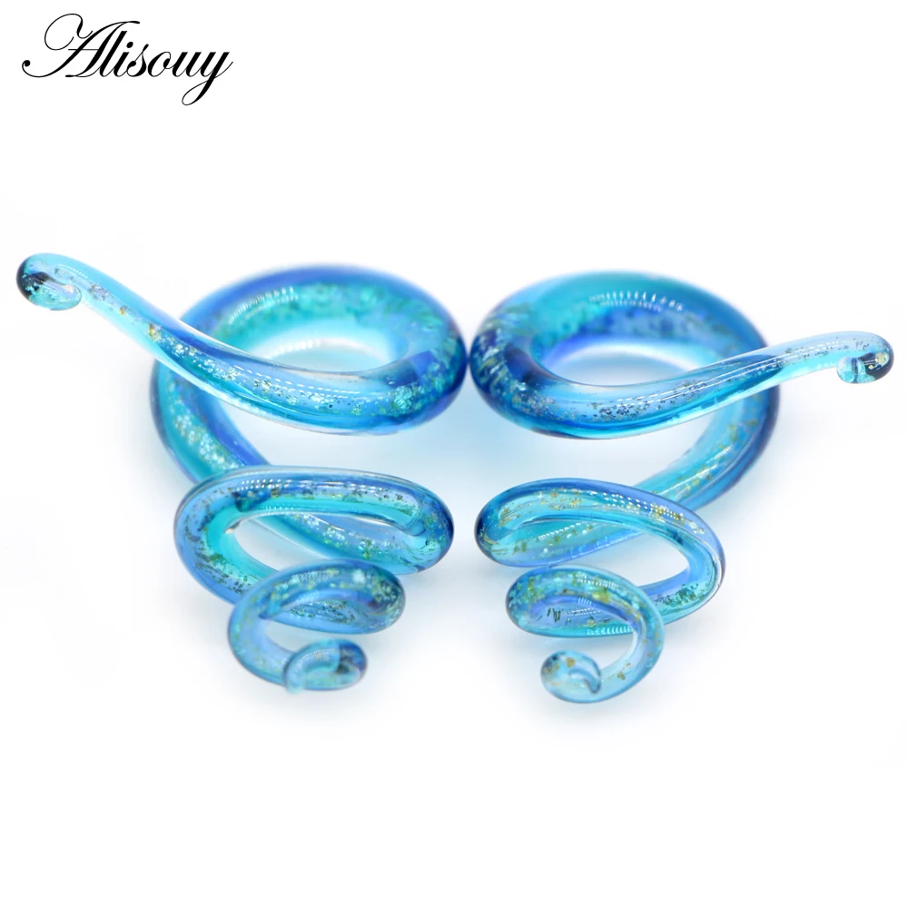 Alisouy Colorful Spring Ear Piercing Expanders Ear Strechers Flesh Body Jewelry Gift For Unisex Person Earring Stud 6mm 8mm 10mm