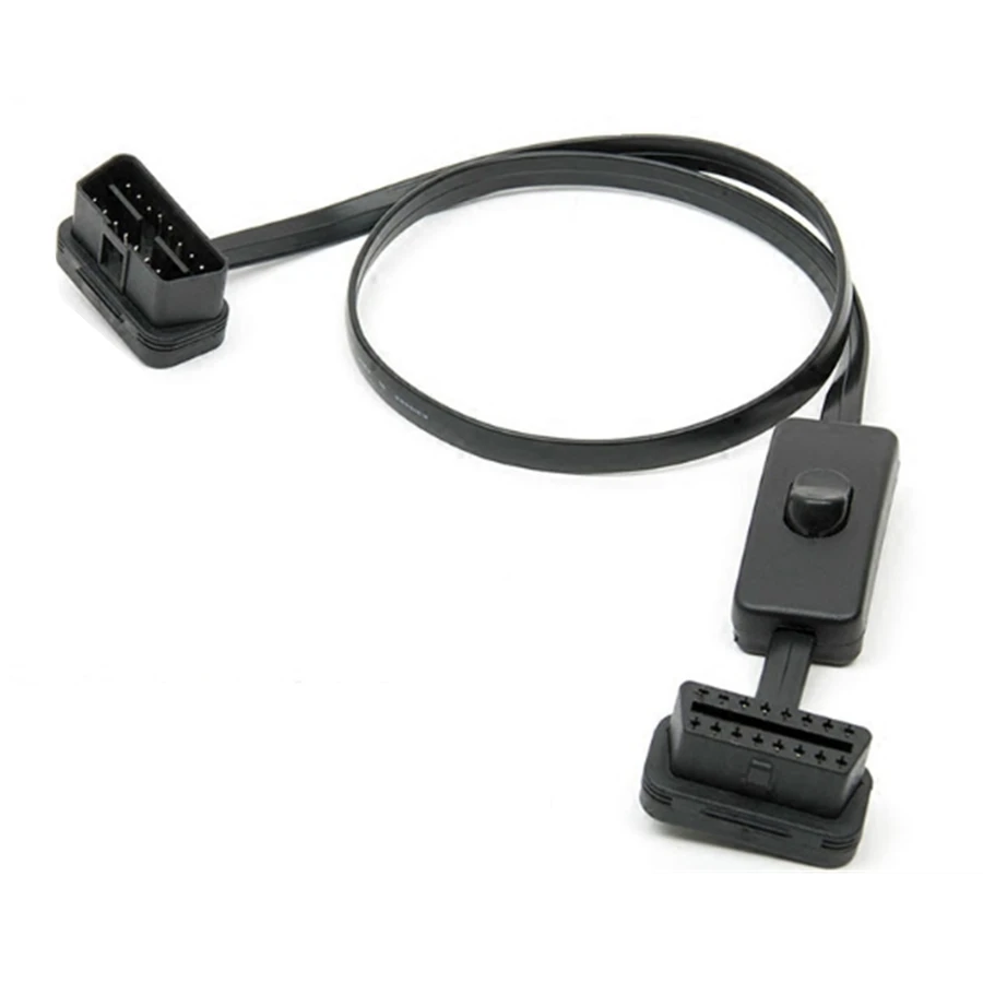 Profesional OBD2 16Pin Wanita/Pria Konektor Membuka OBD Kabel OBDII OBD-II ODB2 16 Pin OBD 2 adaptor 30 Cm/60 Cm Panjang