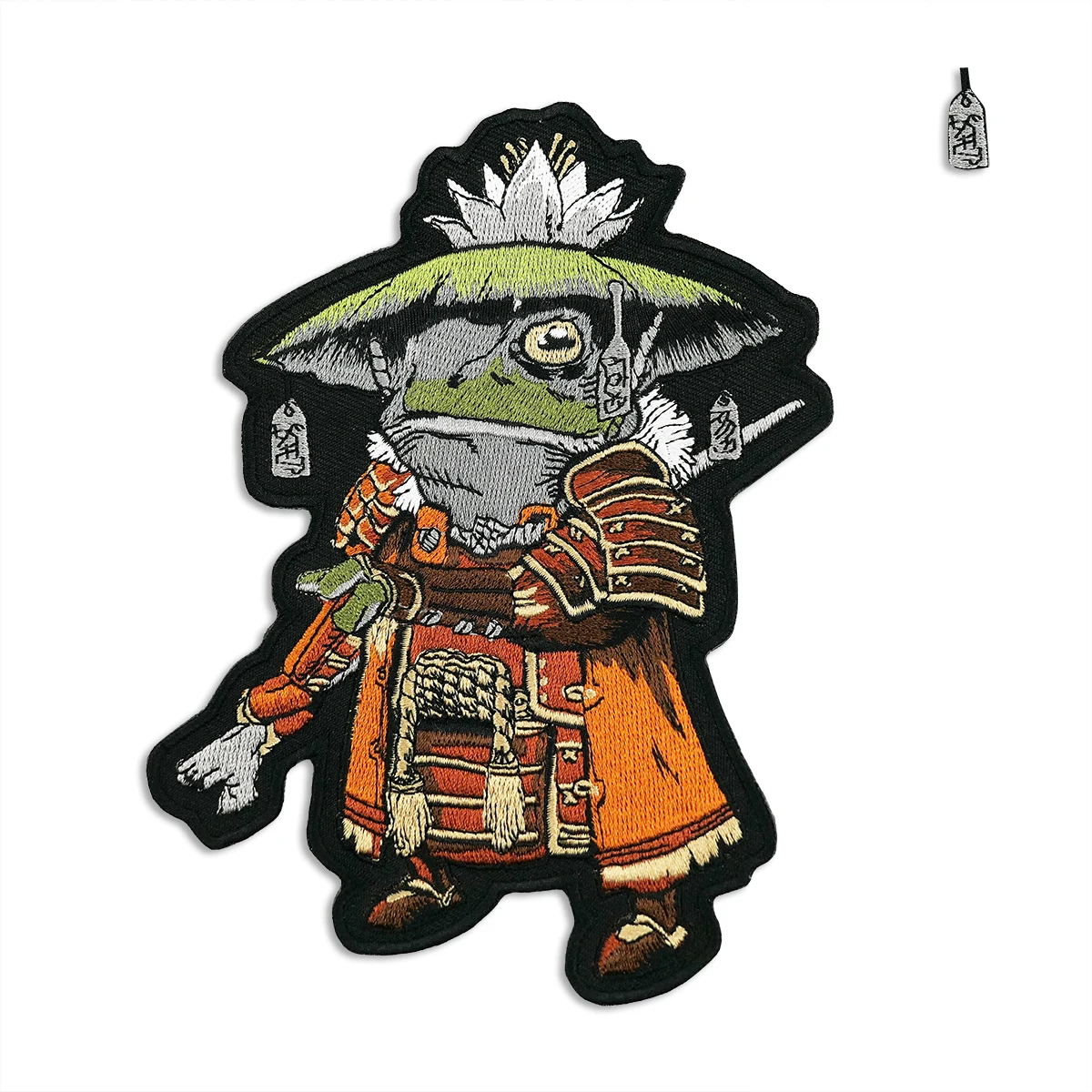 The Japanese Talisman Patron Saint Frogs Embroidery Patch Cheap Patches for Clothing Cartoon Badges Iron on DIY