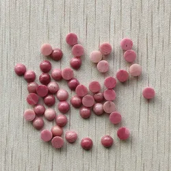 5mm New Wholesale 50pcs/lot 2020 high quality natural Rhodochrosite round cab cabochon beads for jewelry making free shipping