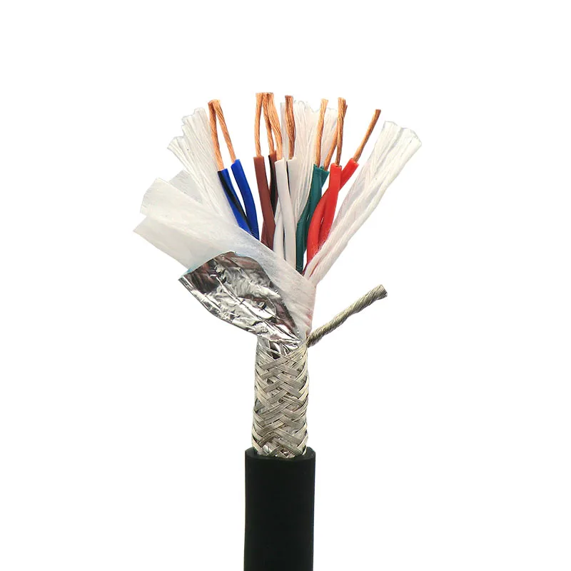 Трос экранированная витая пара, 10 жил, 0,2 мм², сверхгибкий, TRVVSP, 1 м, 24, 22awg