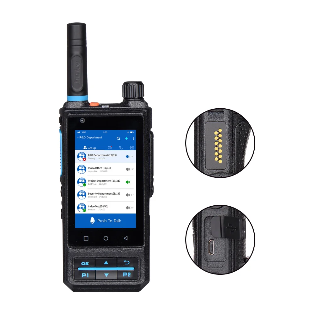 Inrico S200 Cheapest network account android walkie talkie GPS PTT phones 4G LTE/WCDMA/GSM walkie-talkie for basement subway