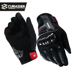 Cuirassier-Guantes de fibra de carbono para hombre, manoplas antideslizantes para Motocross, pantalla táctil, TX200