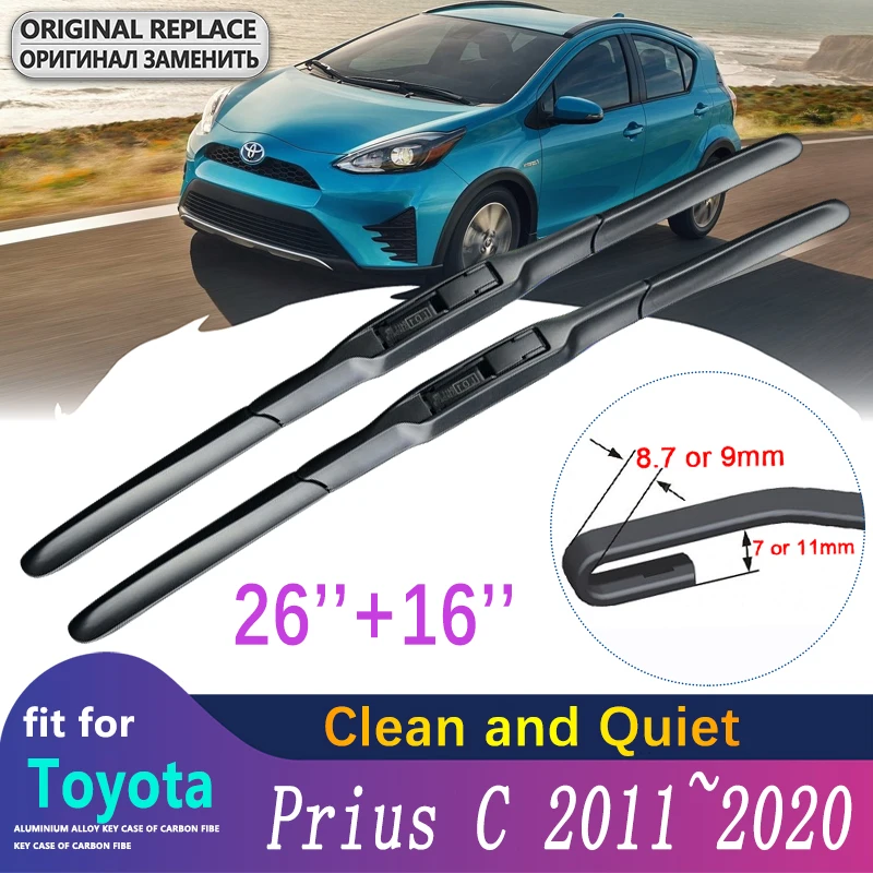 for Toyota Prius C 2011~2020 NHP10 Car Wiper Blade Windshield Windscreen Wipers Car Accessories 2012 2013 2014 2015 2016 2017