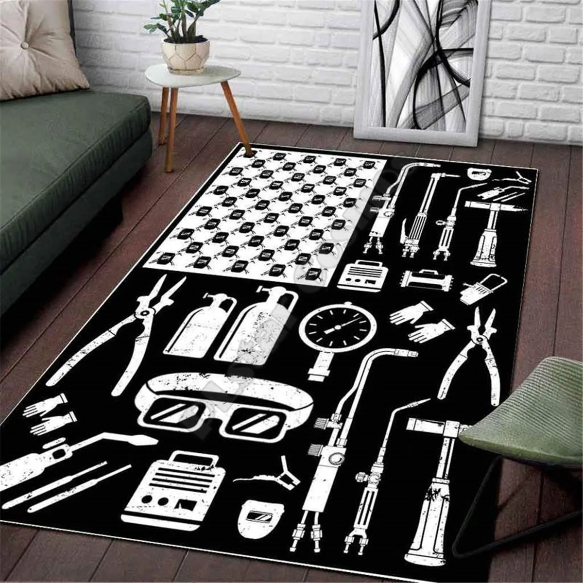 American Welder Rug 3D All Over Printed Non-slip Mat Dining Room Living Room Soft Bedroom Carpet