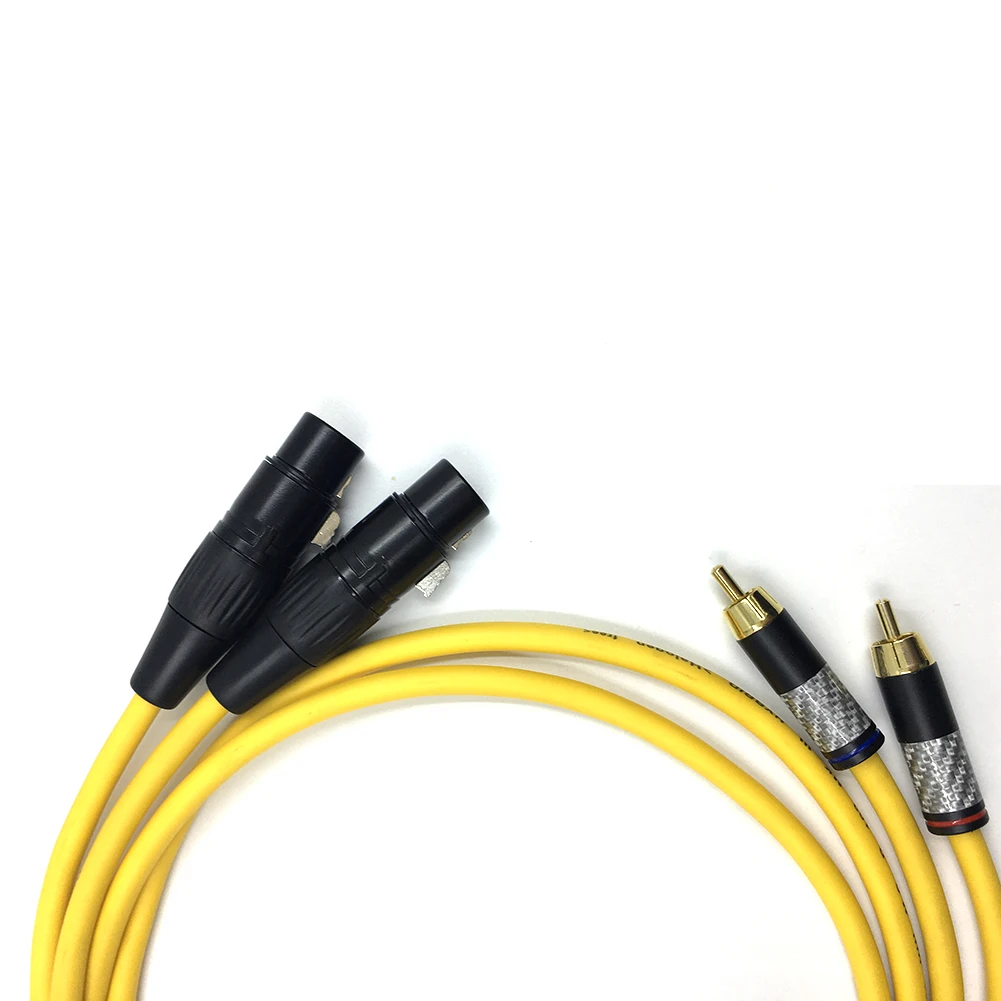 1 пара Hi-Fi XLR «папа» на RCA «папа» Кабель высокой чистоты OCC Hi-Fi 2 Rca на 2 кабеля Xlr