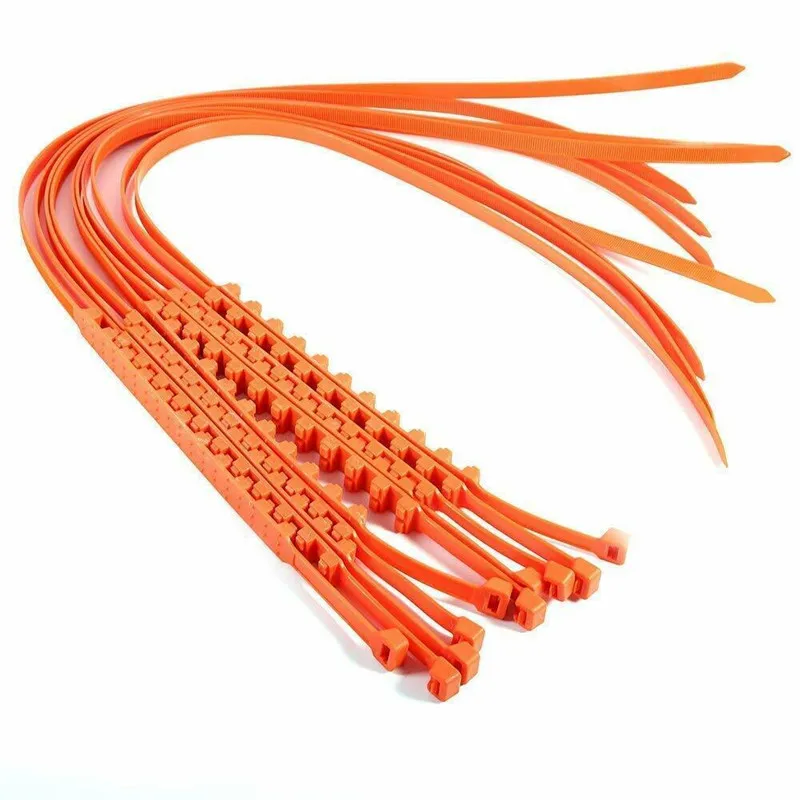 Snow Tire Anti-skid Chains Car Tire Wheels Snow Chains for Truck SUV Emergency Chain Winter Driving Accessories 10Pcs Orange