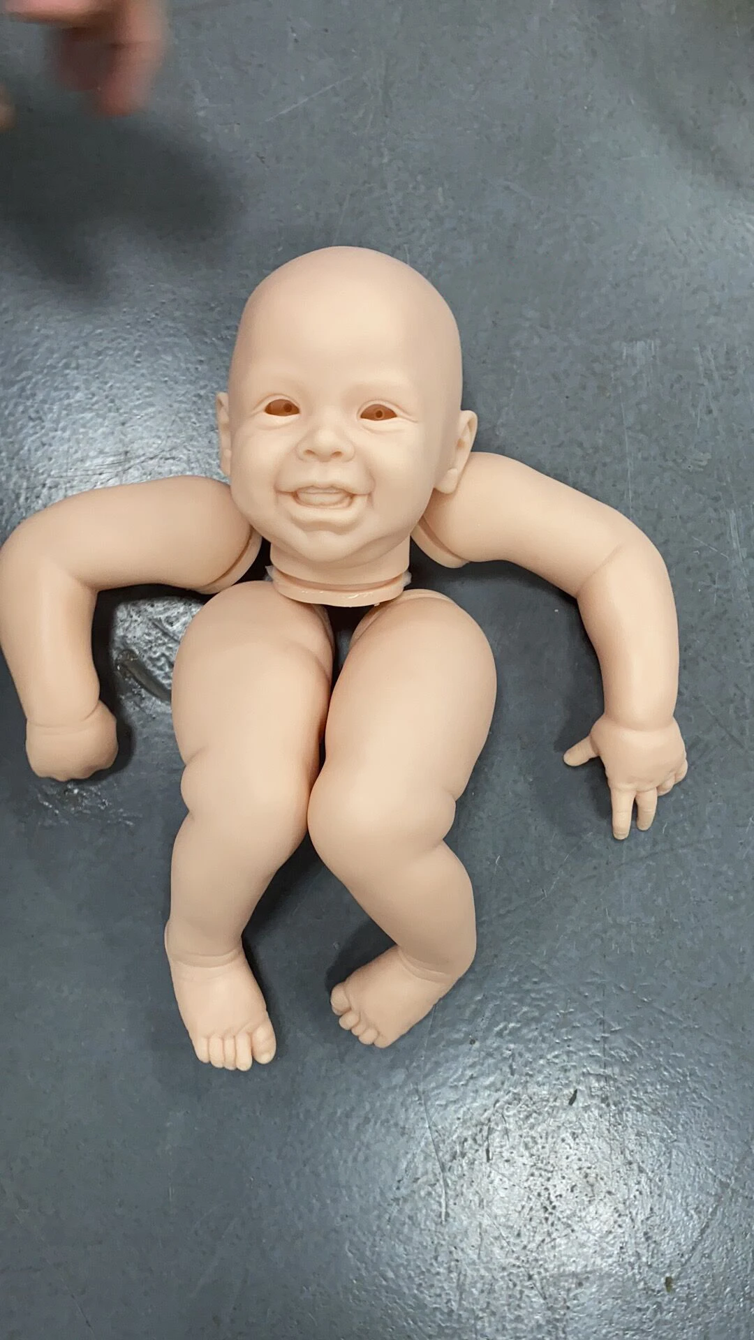 NPK 20inch Reborn Doll Kit Harper with Body and Eyes Soft Touch Unfinished Doll Parts