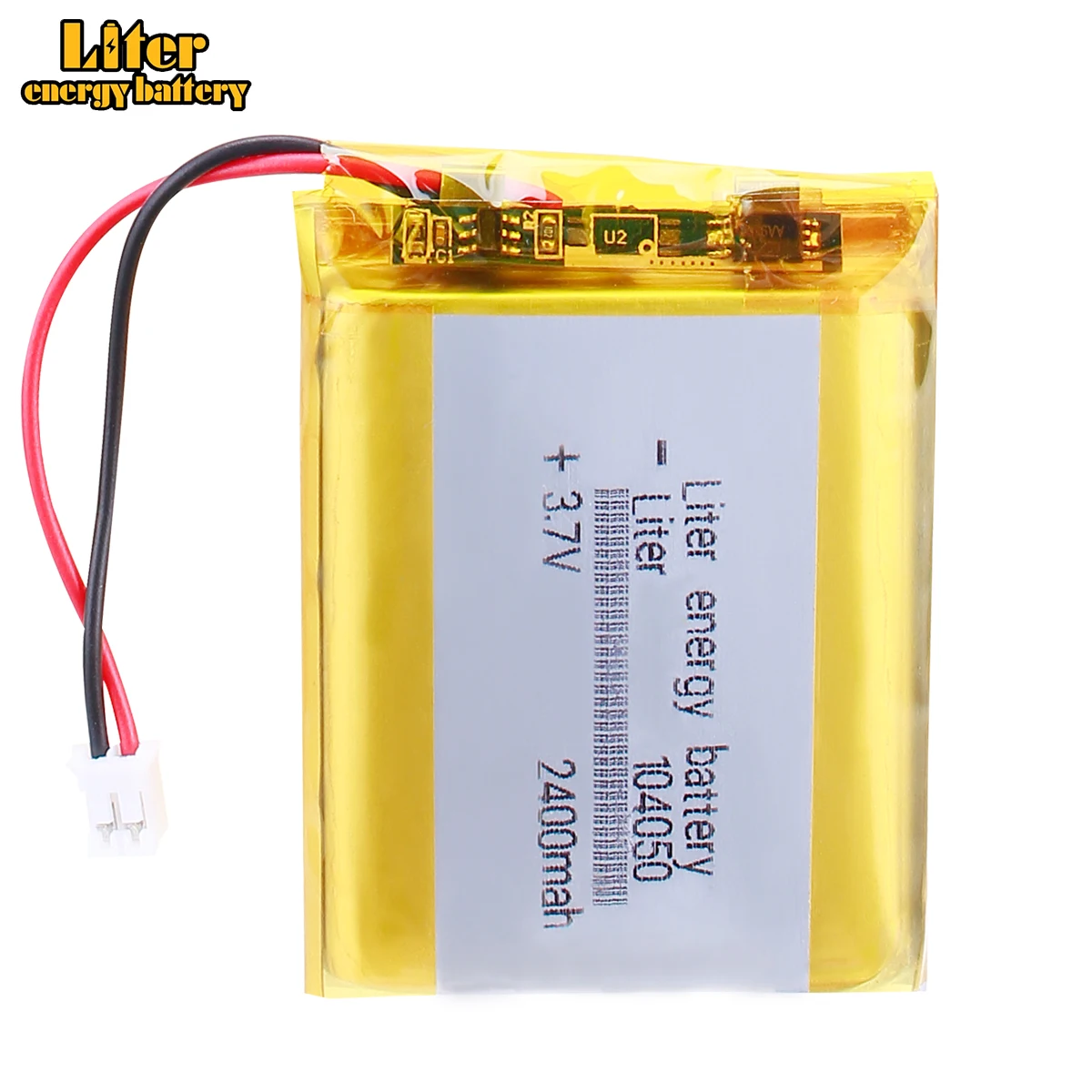 

JST XHR 2.0mm 2pin 3.7V 2400mah 104050 Lithium Polymer LiPo Rechargeable Battery For Mp3 Mp4 Mp5 DIY