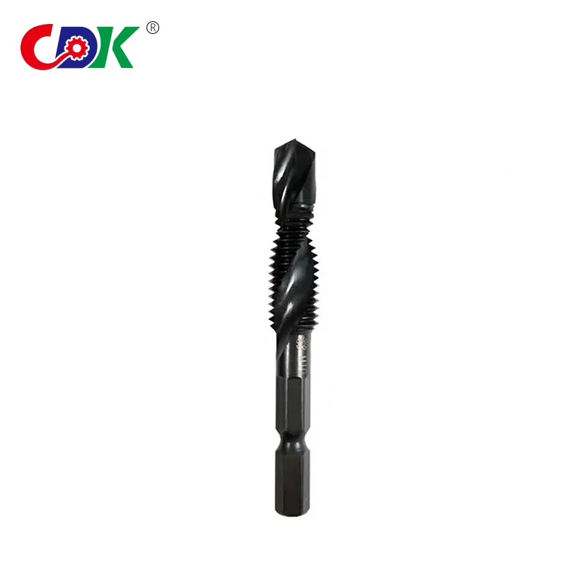 Un M10 Vite Tap Drill Bit HSS Rubinetti di Lavorazione Del Legno Combinazione Metrica Trapano Rubinetto