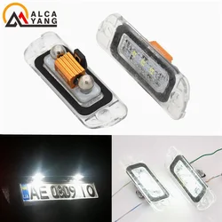 2pcs Car LED License Number Plate Light No Error For Mercedes Benz W163 W164 X164 W251 V251 ML 280 320 420 GL 350 500 550 AMG