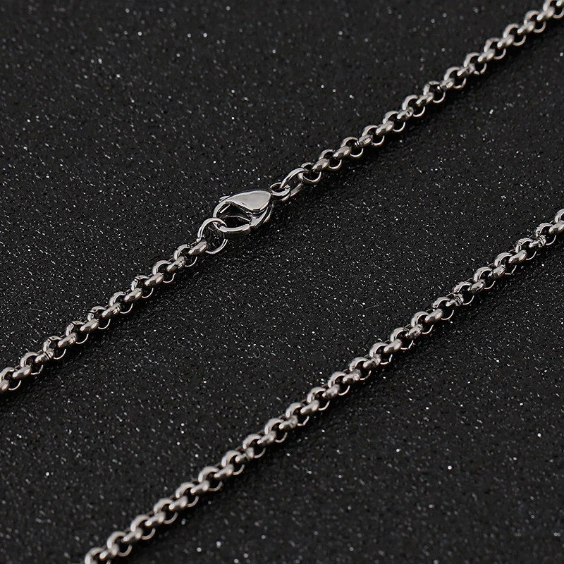 KALEN 316L Stainless Steel Oxidized Chain Necklace For Men 60cm 66cm 76cm Long Chain Choker Male Jewellry 2020