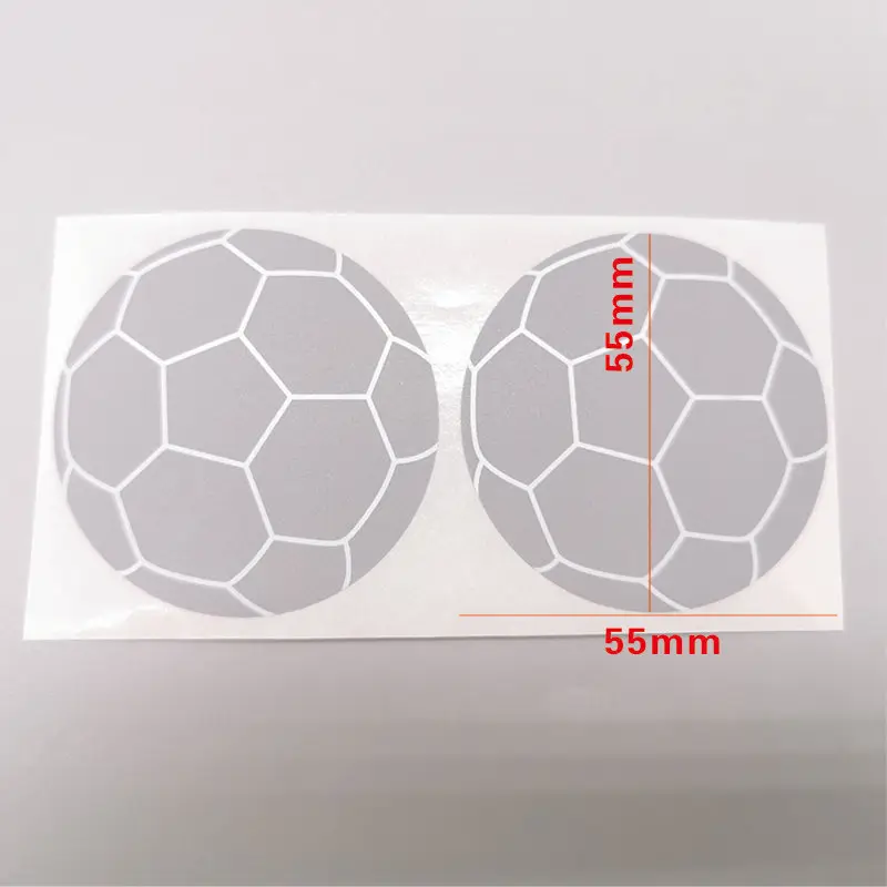 50pcs Scratch Off Stickers  55mm Round football shaps  gray Color Blank For Secret Code Cover Home Game Wedding Message