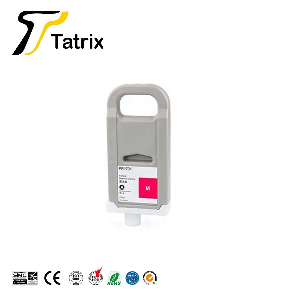 Imagem -05 - Tatrix Pfi701 Pfi701 Pfi 701 Premium Cor Compatível Cartucho de Tinta para Canon Ipf8000 9000 8100 9100 8110 9110 Impressora