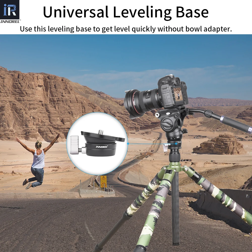 Afbeelding 5: Statief Monopod Hoofd Leveling Base Niveau Horizontale Innorel LB50 Professionele Hemisferische Luchtfotografie Voor Dslr Camera